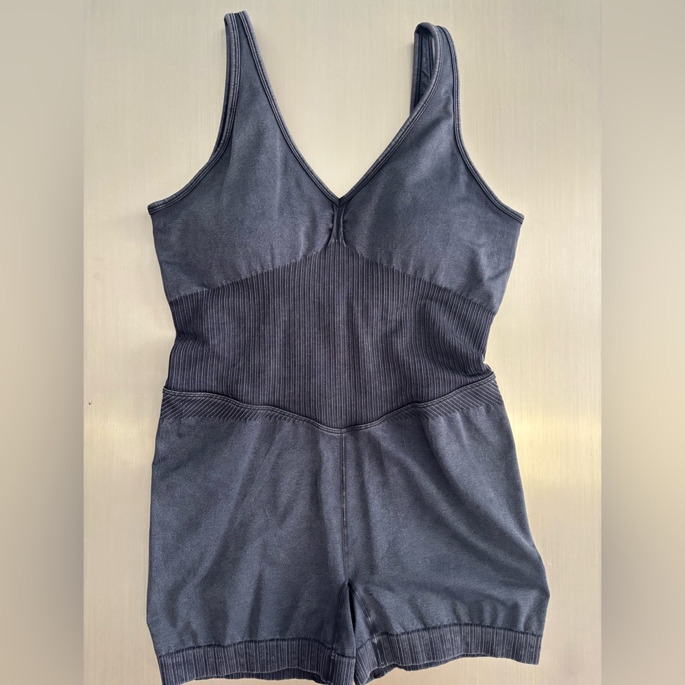 Charcoal Gray Athletic Bodysuit